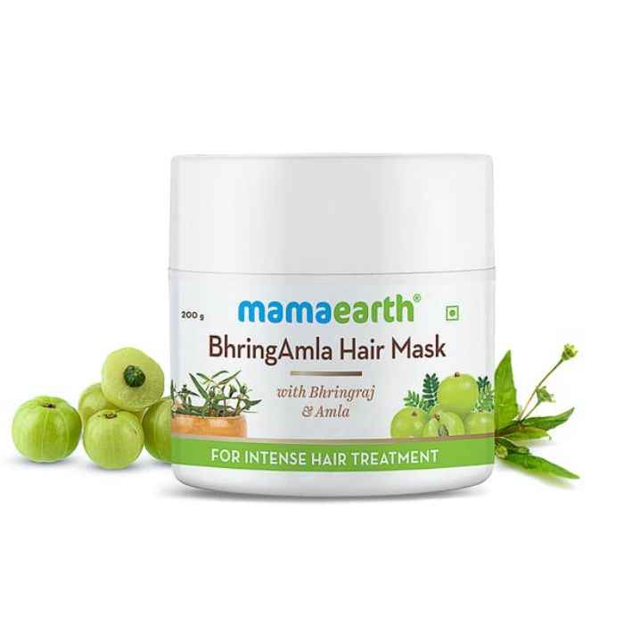 Buy Mamaearth BhringAmla Hair Mask with Bhringraj & Amla for Intense Hair Treatment (200 g) - Purplle