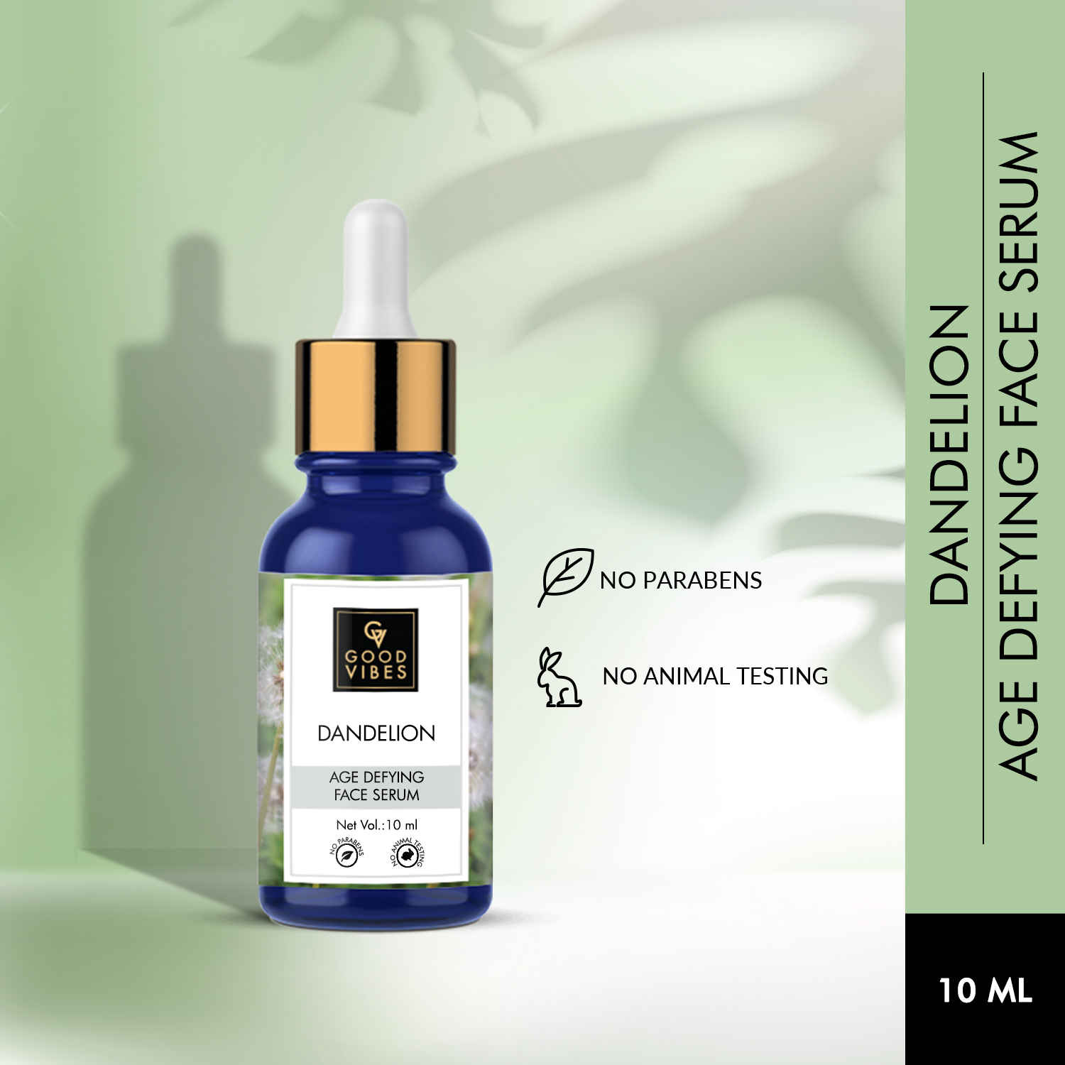 Buy Good Vibes Dandelion Age Defying Face Serum | Anti-Acne, Nourishing | No Parabens, No Sulphates, No Animal Testing, No Silicones (10 ml) - Purplle