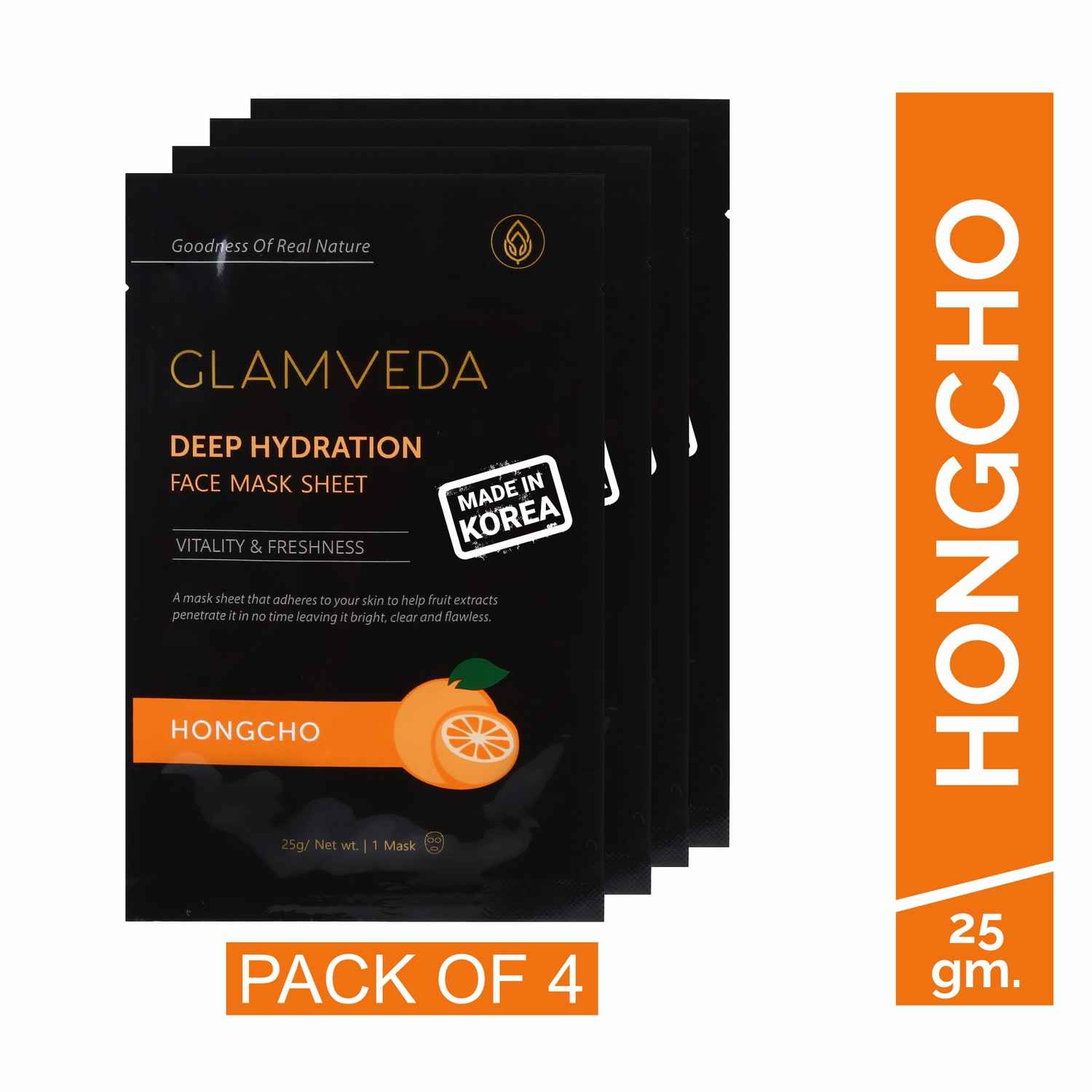 Buy Glamveda Hongcho Anti Acne Korean Sheet Mask Pack Of 4 - Purplle