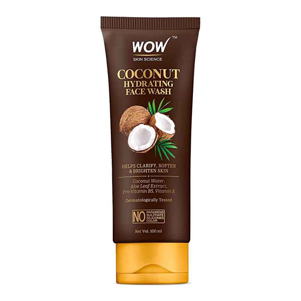 Buy WOW Skin Science Coconut Hydrating Face Wash with Coconut Water, Aloe Leaf Extract - For Clarifying, Softening & Brightening Skin (100 ml) - Purplle