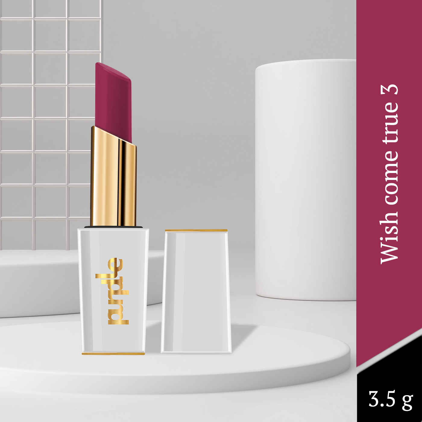 Buy Purplle Shades Of Love Primer Plus Matte Lipstick - Wish come true 3 | Highly Pigmented | Long Lasting | Easy Application | Water Resistant | Transferproof | Smudgeproof (3.5 g) - Purplle