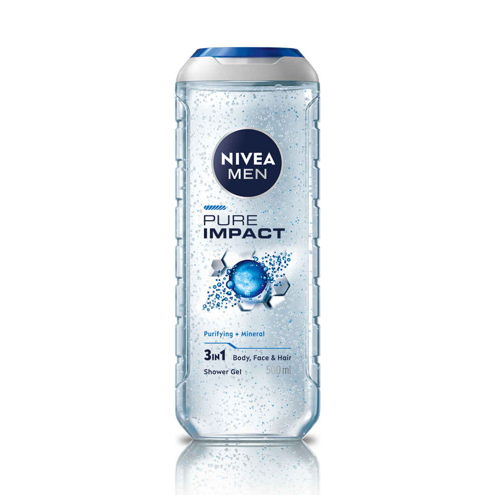 Buy Nivea Men Pure Impact Shower Gel, 500ml - Purplle