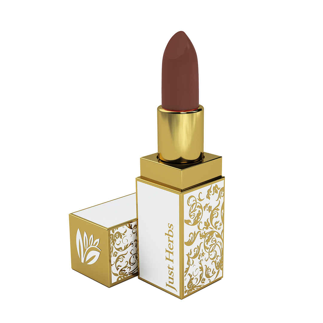 Buy Just Herbs Herb Enriched Ayurvedic Lipstick (Medium Nude Brown, Shade no. 12) - Purplle