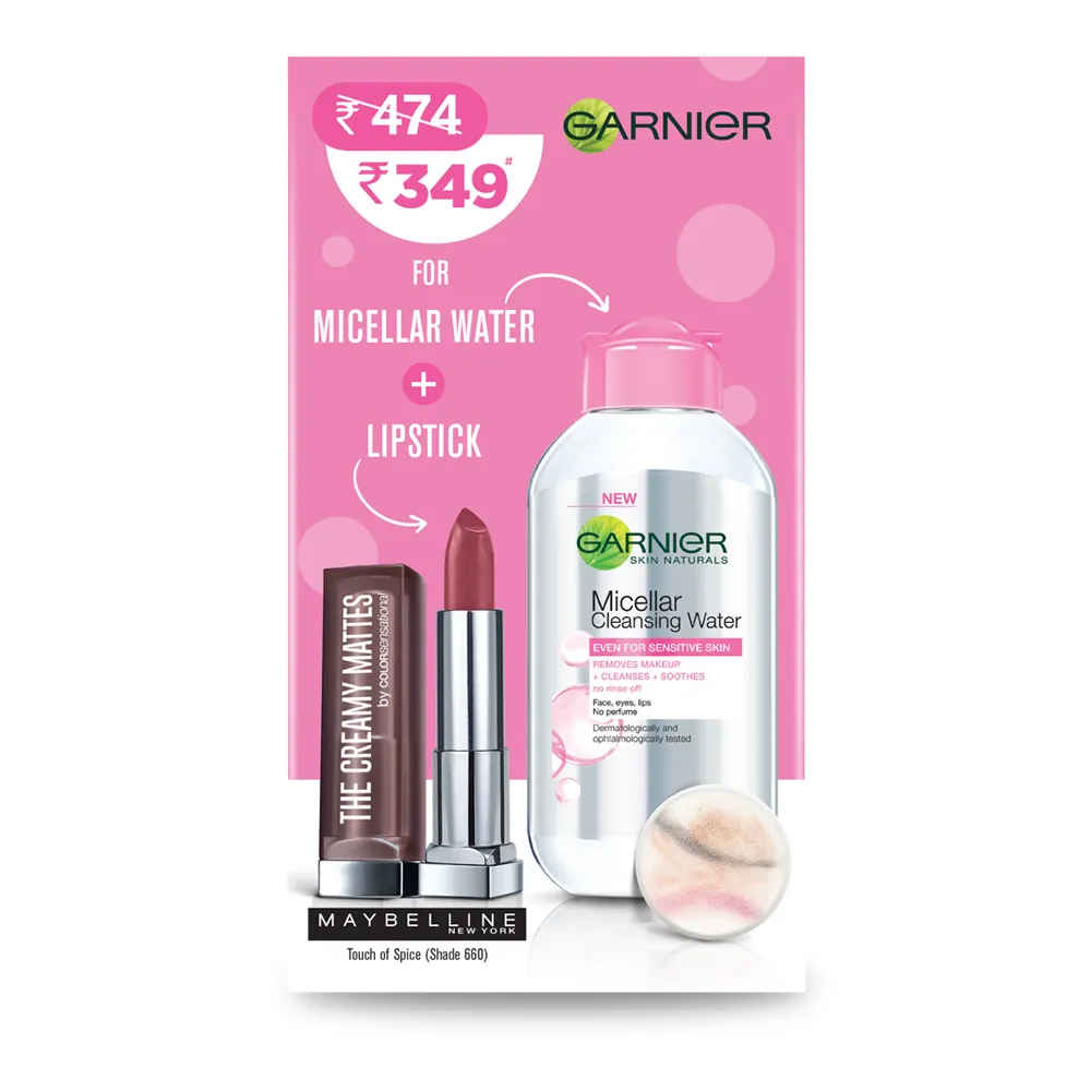 Buy Micellar Pink 125ml + Maybelline Creamy Matte Lipstick Touch of Spice - Purplle