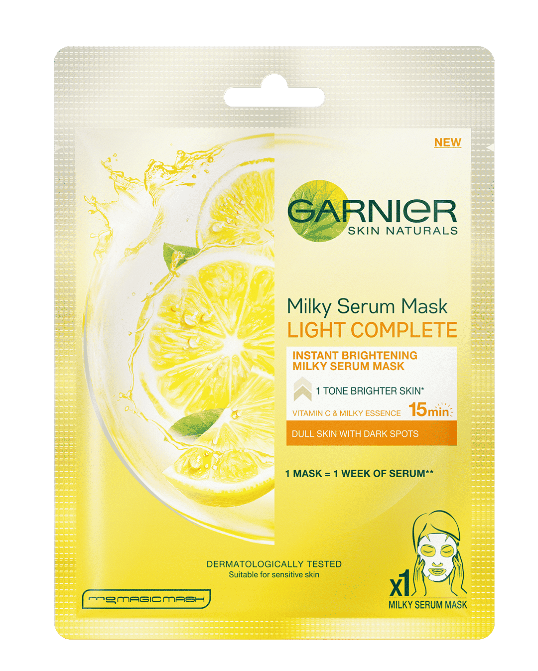 Buy Garnier Light Complete Milky Serum Sheet Mask, 30g - Purplle