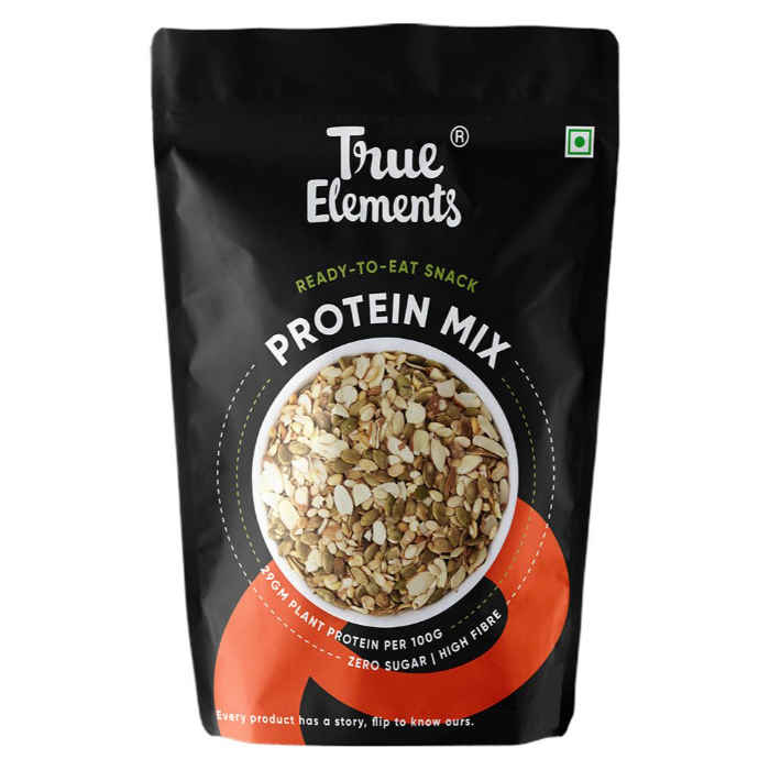 Buy True Elements Protein Mix,Roasted Pumpkin Watermelon Almonds and SOYA Nuts, Veg Protein Seeds (250 g) - Purplle