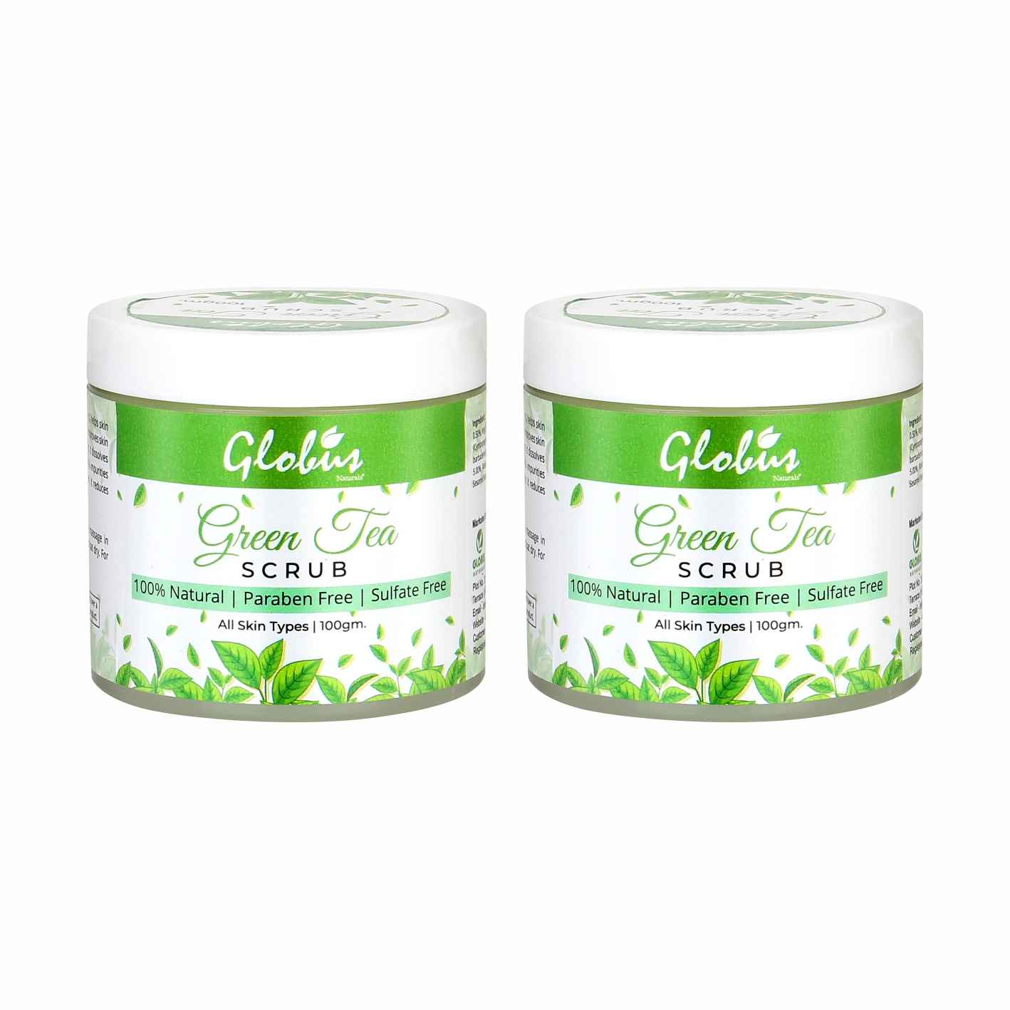 Buy Globus Naturals Green Tea Scrub ( 100 g) Pack Of 2 - Purplle
