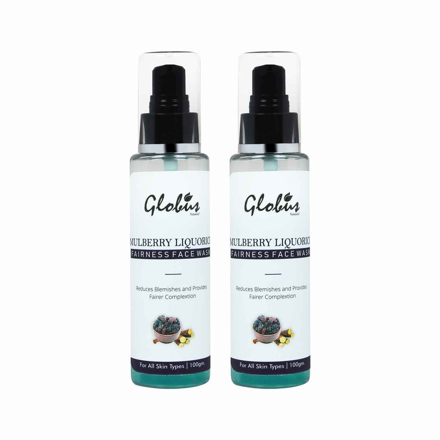 Buy Globus Naturals Mulberry Liquorice Fairness Face Wash (100 ml) Pack Of 2 - Purplle