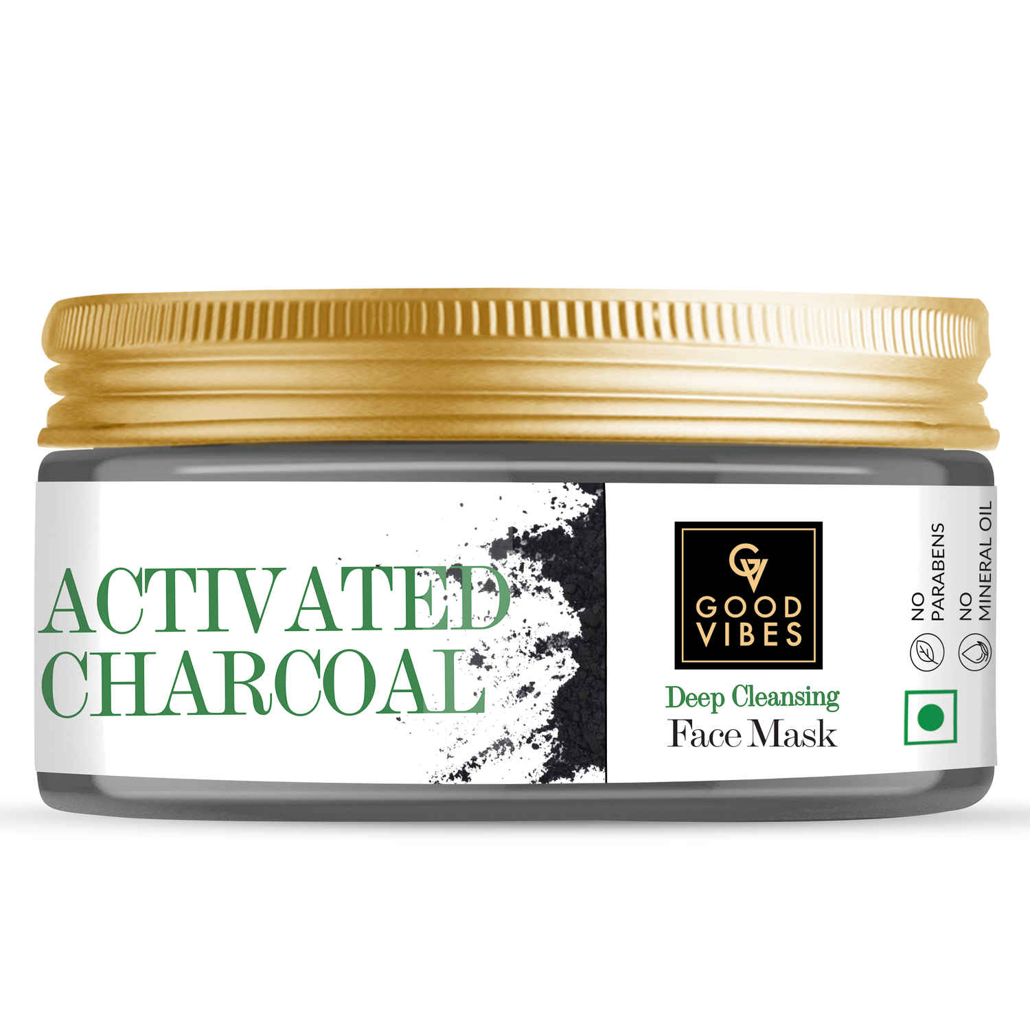 Buy Good Vibes Activated Charcoal Deep Cleansing Face Mask | Anti-Acne, Softening | With Liquorice | No Parabens, No Sulphates, No Mineral Oil (250 g) - Purplle