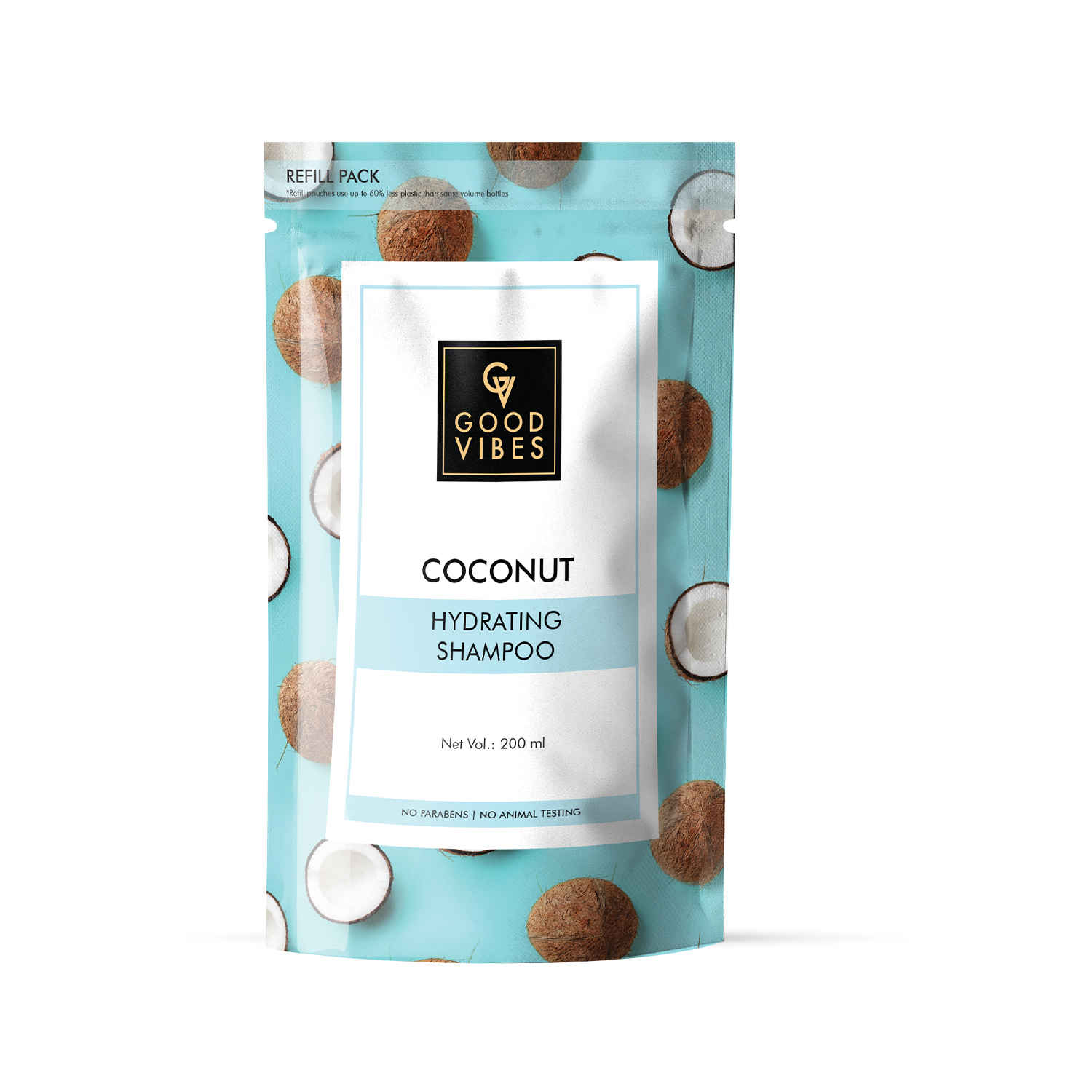 Buy Good Vibes Hydrating Shampoo - Coconut 200 ml refill pack - Purplle