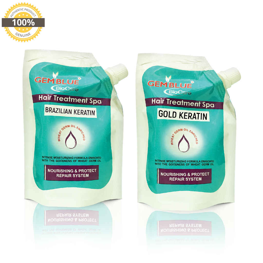 Buy Gemblue Biocare Hair Spa 100Ml Brazilian Keratin+Gemblue Biocare Hair Spa 100Ml Gold Keratin - Purplle