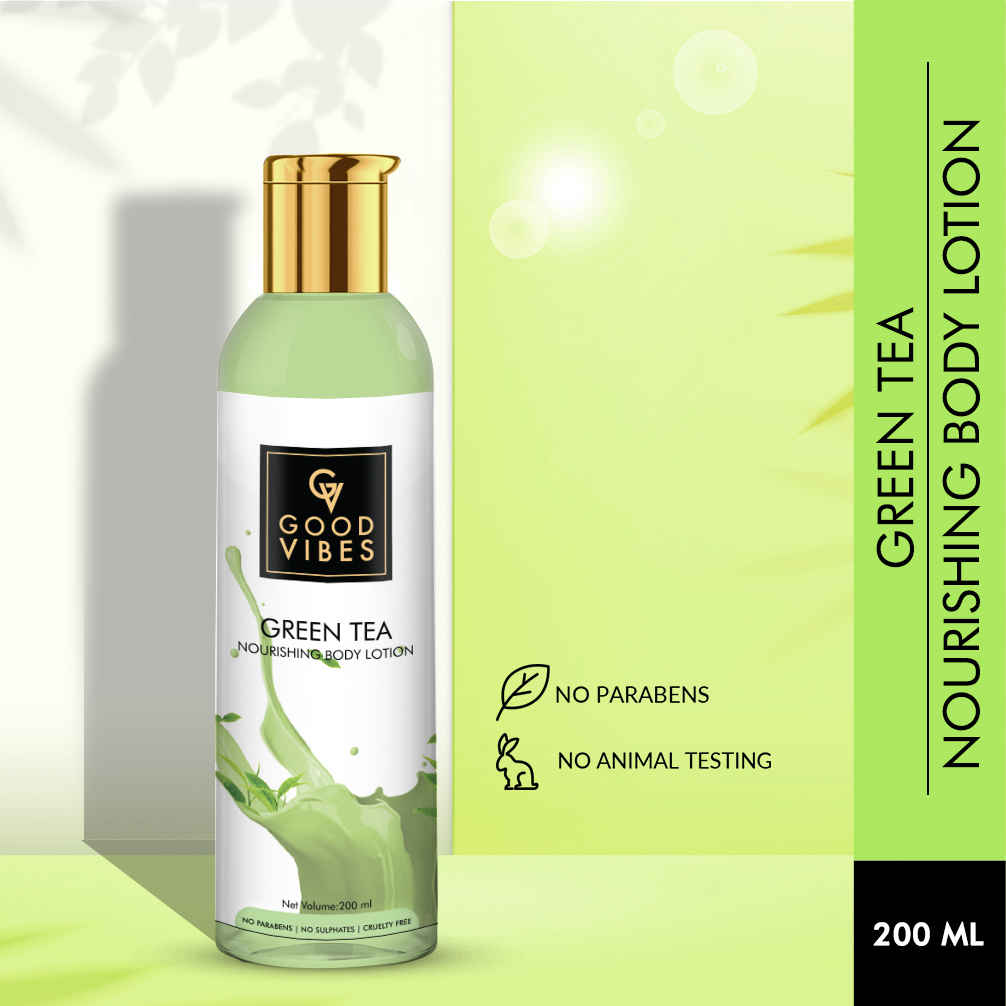 Buy Good Vibes Nourishing Body Lotion - Green Tea (200 ml) - Purplle