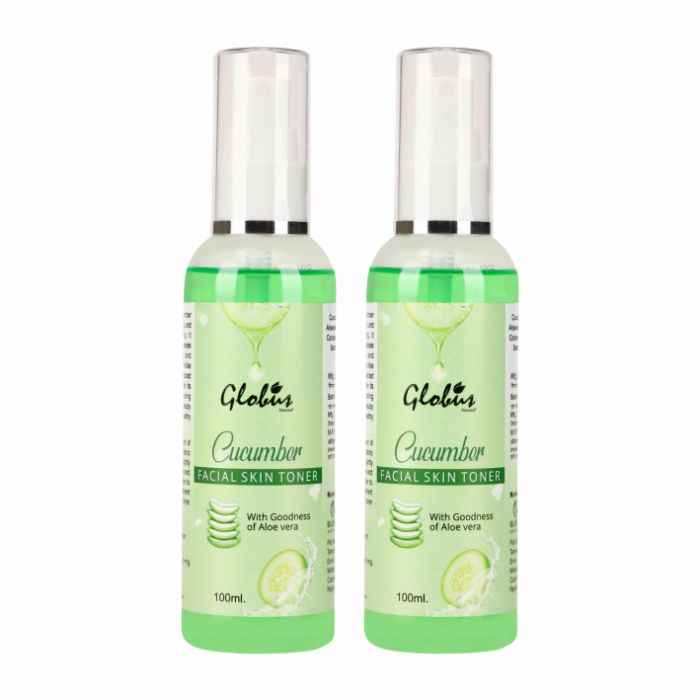 Buy Globus Naturals Cucumber Facial Skin Toner With Goodness Of Aloe Vera Extract (100 ml) (Pack Of 2) - Purplle