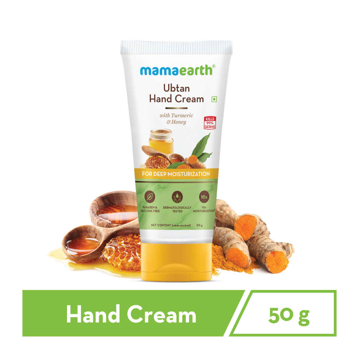 Buy Mamaearth Ubtan Hand Cream with Turmeric and Honey for Deep Moisturization (50 g) - Purplle