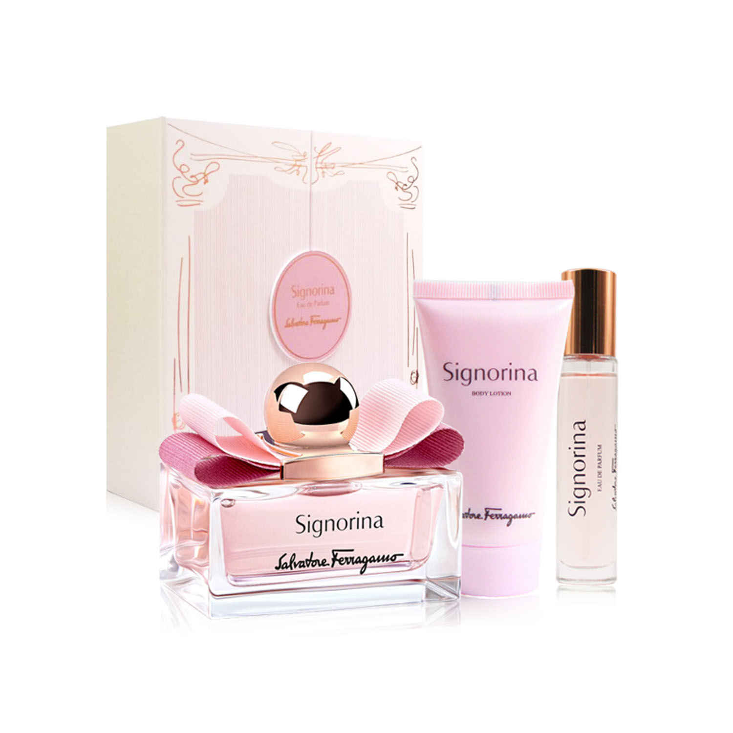 Buy Salvatore Ferragamo Signorina Gift Set (EDP100ml+BL50ml+EDP10ml) - Purplle
