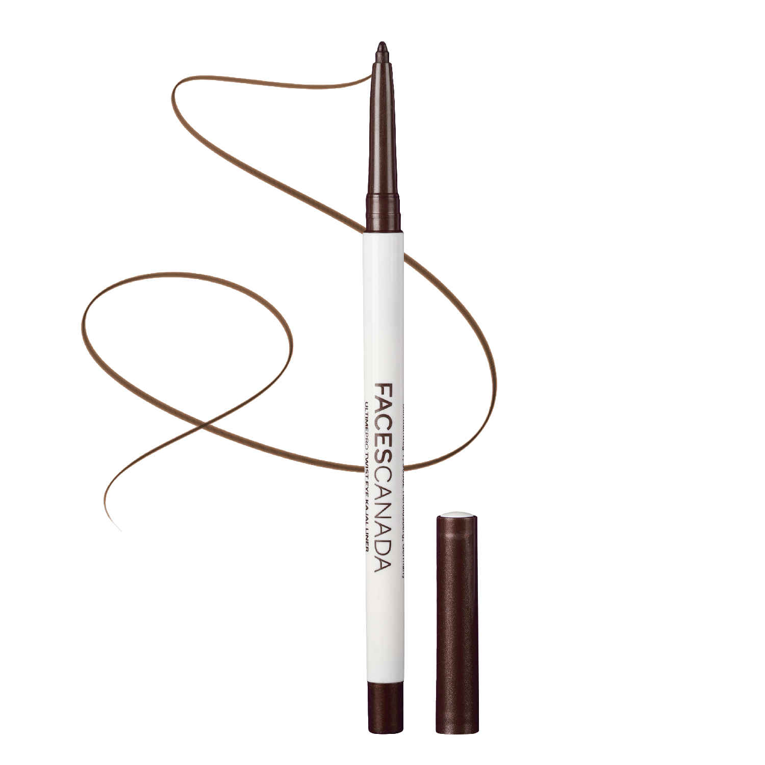Buy FACES CANADA Ultime Pro Twist Eye Kajal Liner - Brown, 0.35 gm | High Impact Intense Color In 1 Stroke | 24HR Long Stay | Matte Finish | Soft Texture | Waterproof & Smudgeproof | Made With Carnauba Wax - Purplle