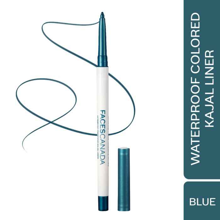 Buy FACES CANADA Ultime Pro Twist Eye Kajal Liner - Blue, 0.35 gm | High Impact Intense Color In 1 Stroke | 24HR Long Stay | Matte Finish | Soft Texture | Waterproof & Smudgeproof | Made With Carnauba Wax - Purplle