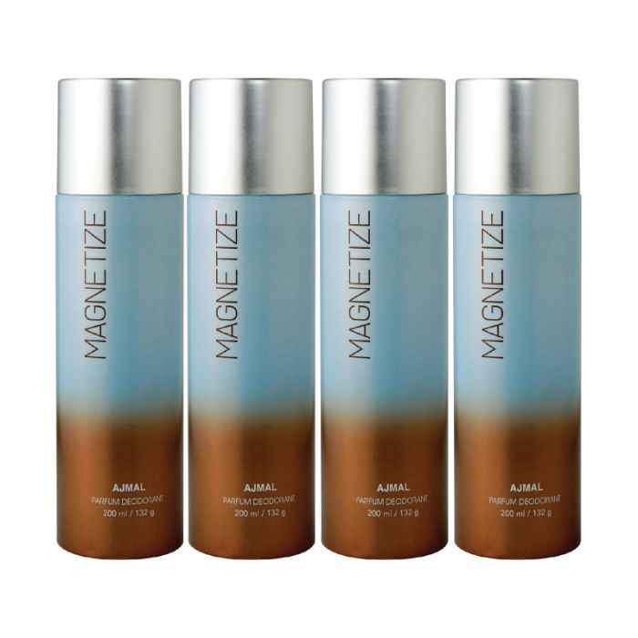 Buy Ajmal Magnetize Deodorant Combo pack of 4 High Quality Deodorant 200ml each (Total 800ML) for Men & Women + 4 Parfum Testers - Purplle