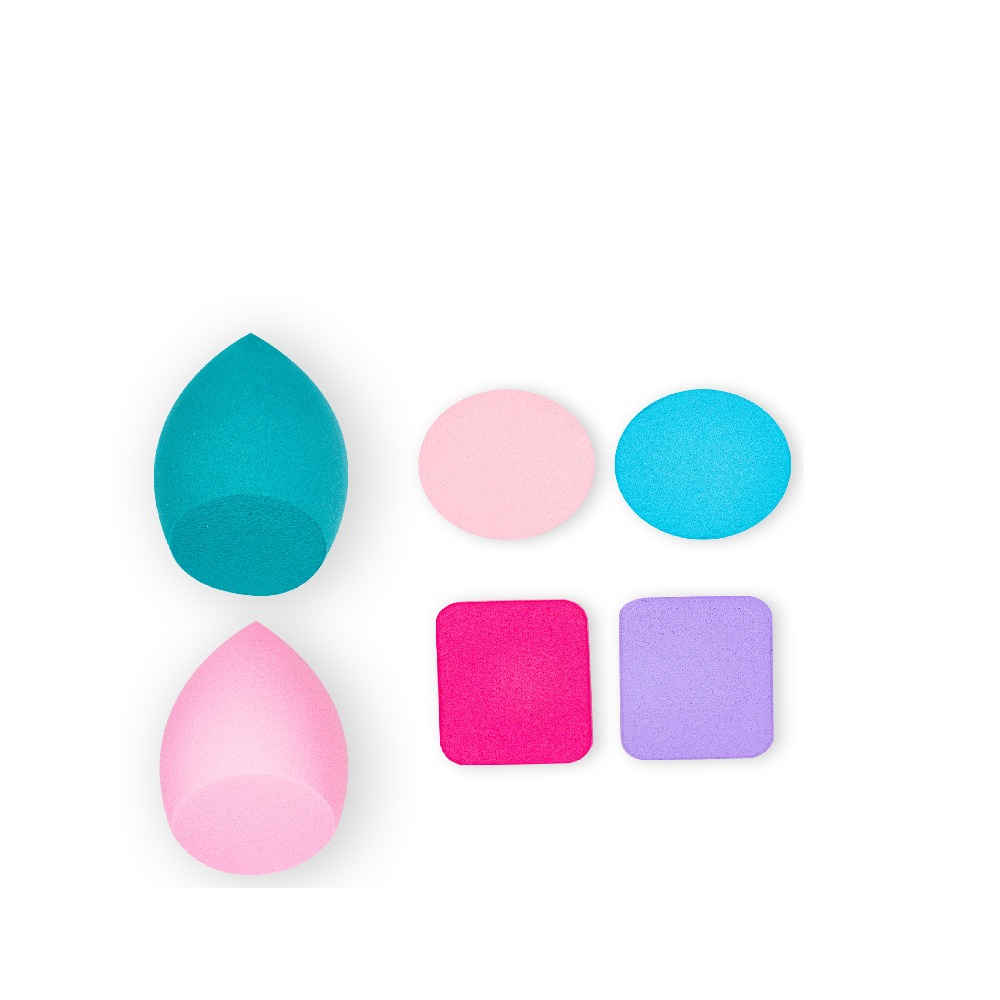 Buy Bronson Professional Bronson Professional 6 In 1 Makeup Blender Sponge Set And Puff Set For Make Up ( Color And Shape May Vary) - Pack of 6 - Purplle