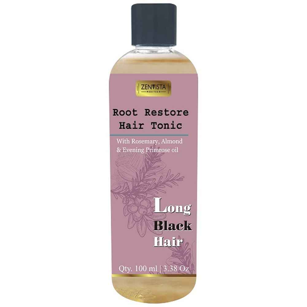 Buy Zenvista Root Restore Hair Oil For Hair Growth+ Hair Fall Control, With Rosemary & Almond Oil, Vitamin E, Bhringraj Natural Remedy (100 ml) - Purplle