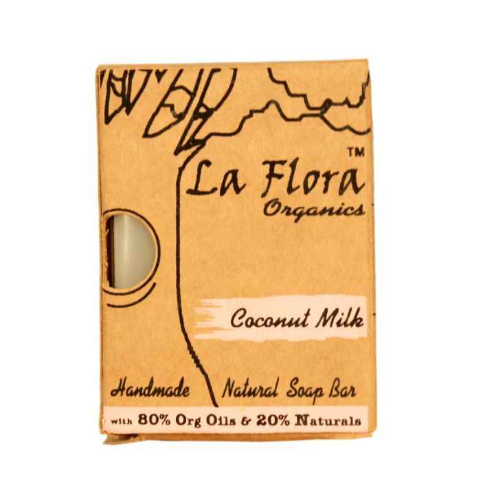 Buy La Flora Organics Coconut Milk moisturising handmade soap bar - Purplle