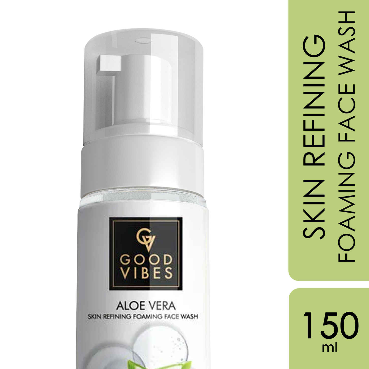 Buy Good Vibes Skin Refining Foaming Face Wash - Aloe Vera (150ml) - Purplle