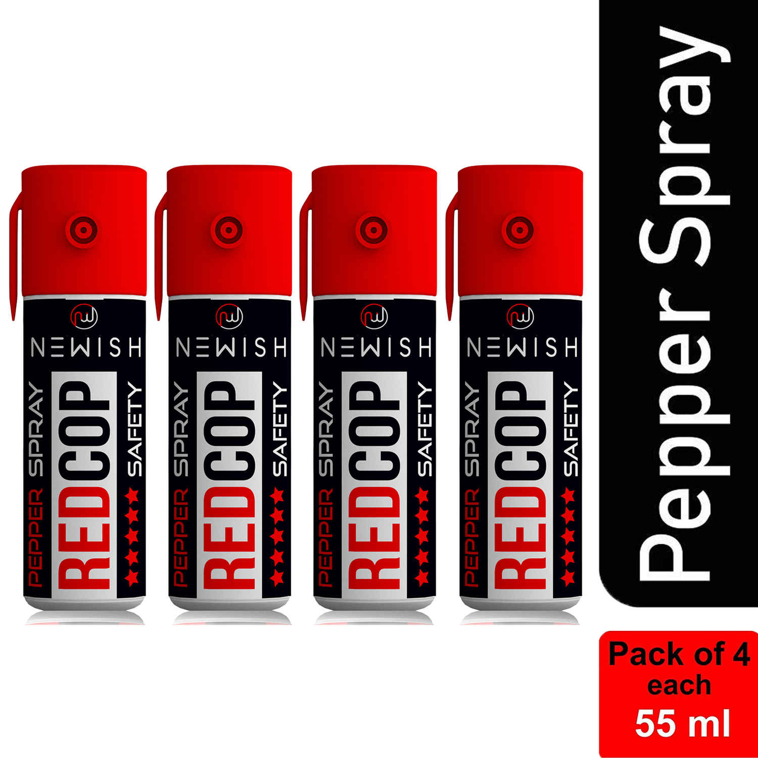 Buy Newish COP Powerful Pepper Spray Self Defence for Women (Each-35 gm/55 ml) - Pack of 4 - Purplle