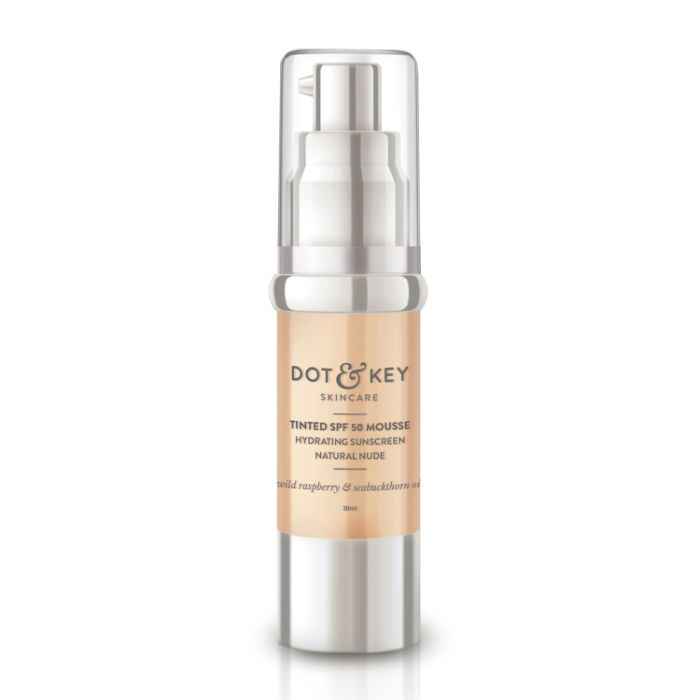 Buy Dot & Key Tinted SPF 50 Mousse Hydrating Sunscreen Natural Nude - Purplle