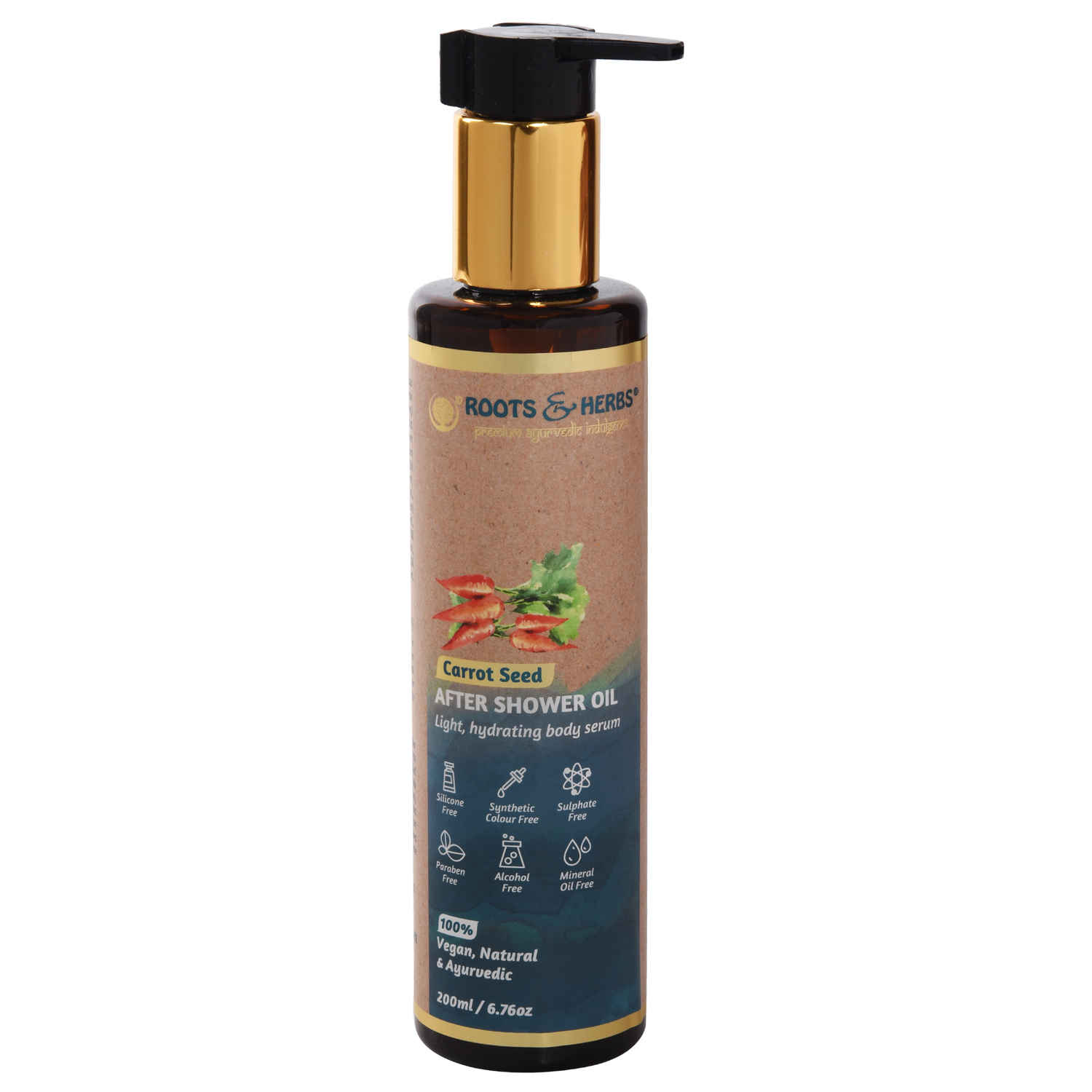 Buy Roots & Herbs Carrot Seed After Shower Oil (200 ml) - Purplle