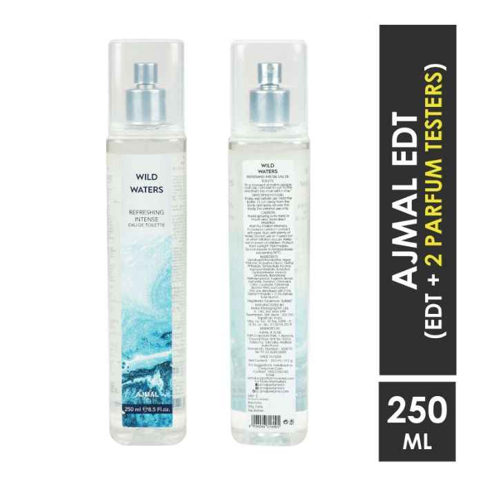 Buy Ajmal Wild Waters Eau De Toilette Aquatic Perfume (250 ml) Office Wear for Unisex - Purplle