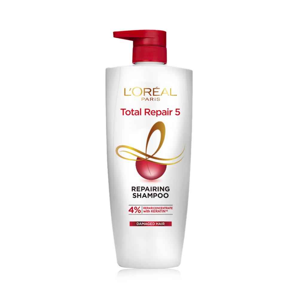 Buy L'Oreal Paris Total Repair 5 Shampoo, 704 ml - Purplle