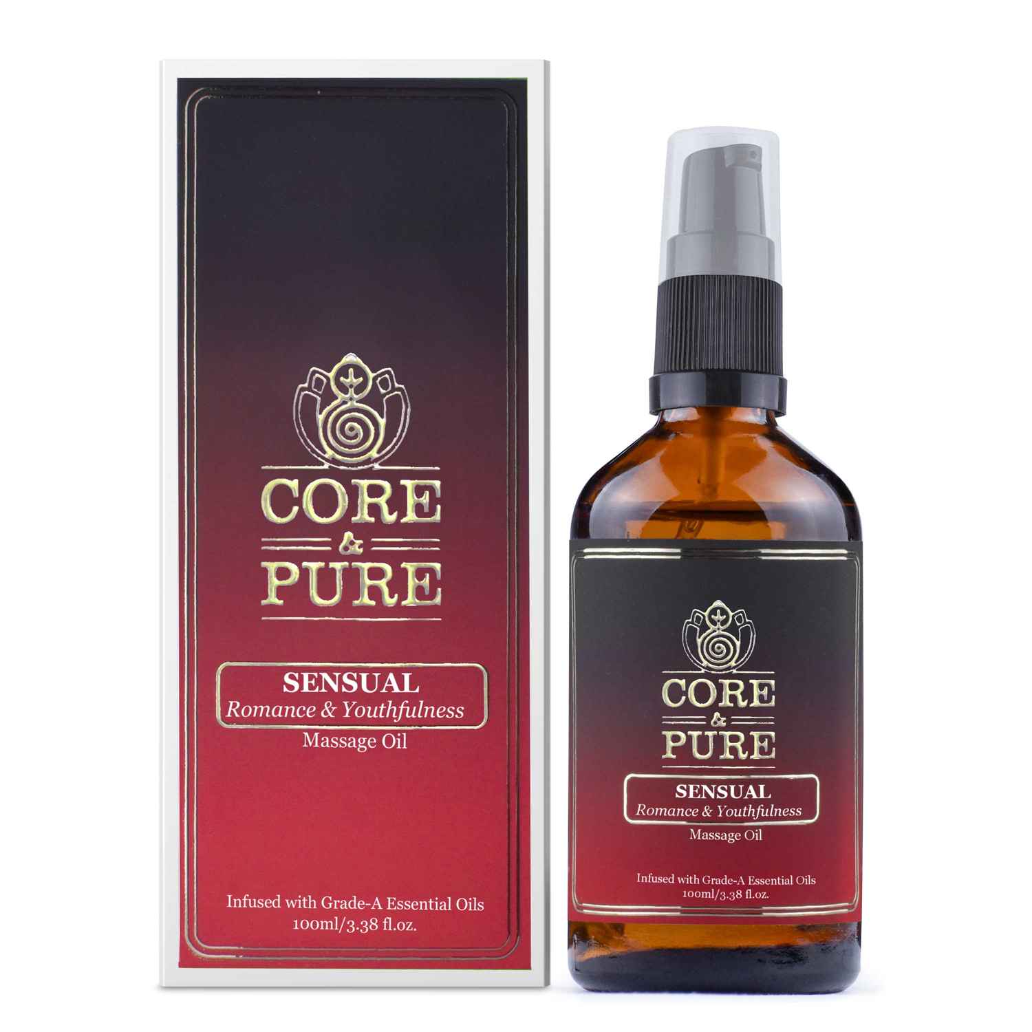 Buy CORE & PURE Sensual Massage Oil for Romance and Youthfulness (100 ml) - Purplle