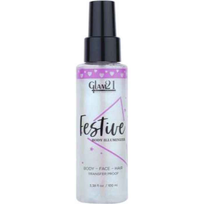 Buy Glam21 Festive Body Illuminizer Body-Face-Hair Transfer Proof 100ml (MF005-Holo) - Purplle