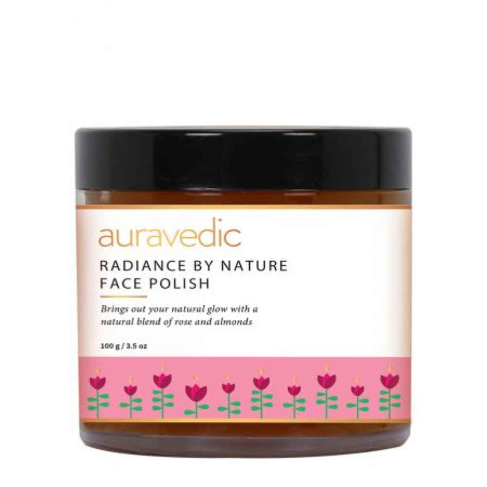 Buy Auravedic Tan Removal Scrub Radiance By Nature Face Polish with Saffron Oil, Almond Oil for Sun Tan Removal ,Dark Spots, Skin Brightening, Skin Whitening. De Tan for Men/Women (Paraben Free) - Purplle