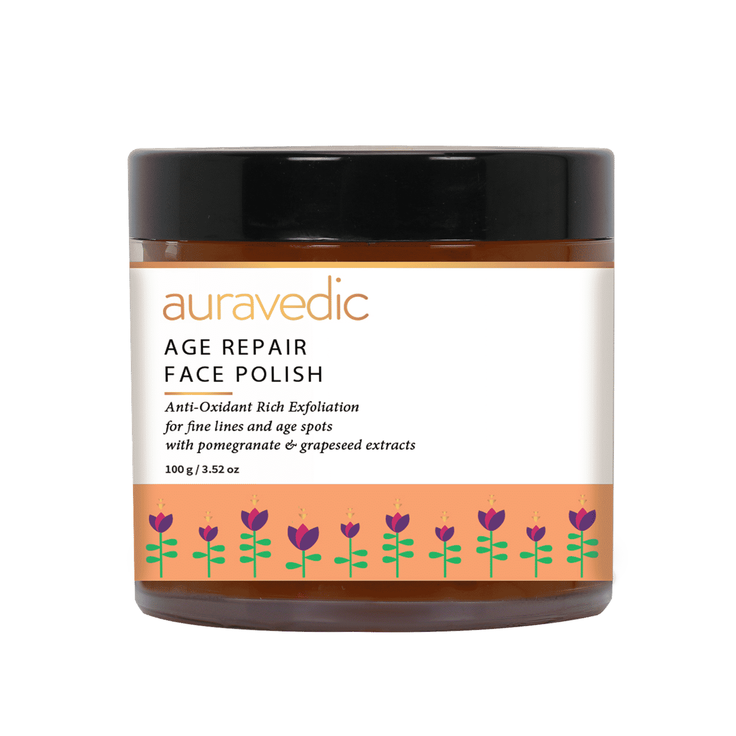 Buy AURAVEDIC Age Repair Anti Aging Cream Face Polish with Pomegranate Oil & Grapeseed Oil, 100 G Anti Aging Scrub for Face / Body for Women / Men - Purplle