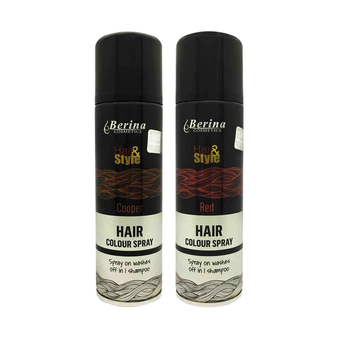 Buy Berina Hair Color Spray Copper + Red, Pack of 2 - Purplle