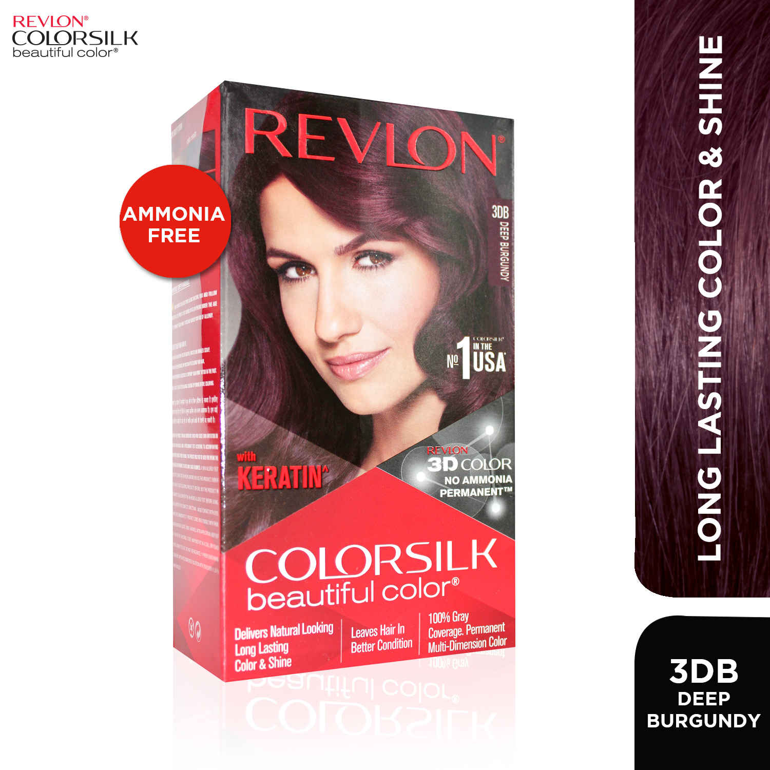 Buy Revlon Colorsilk Hair Color with Keratin - Deep Burgundy 3DB - Purplle