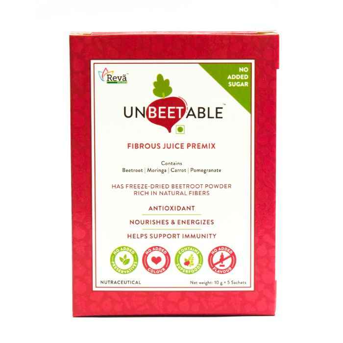 Buy Reva Wellness UNBEETABLE - Fibrous Juice Premix - No Added Sugar (5 Sachets) - Purplle