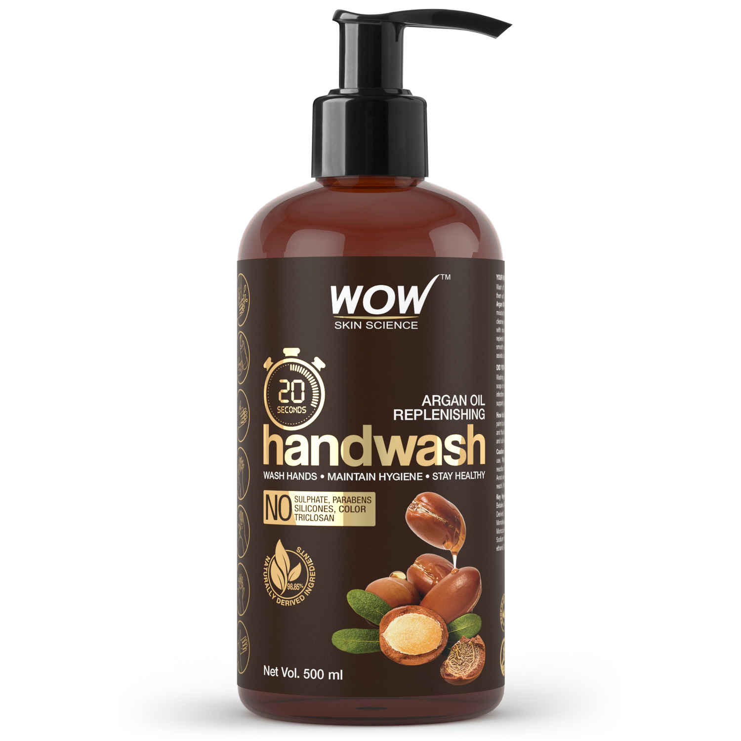 Buy WOW Skin Science Argan Oil Replenishing Handwash (500 ml) - Purplle
