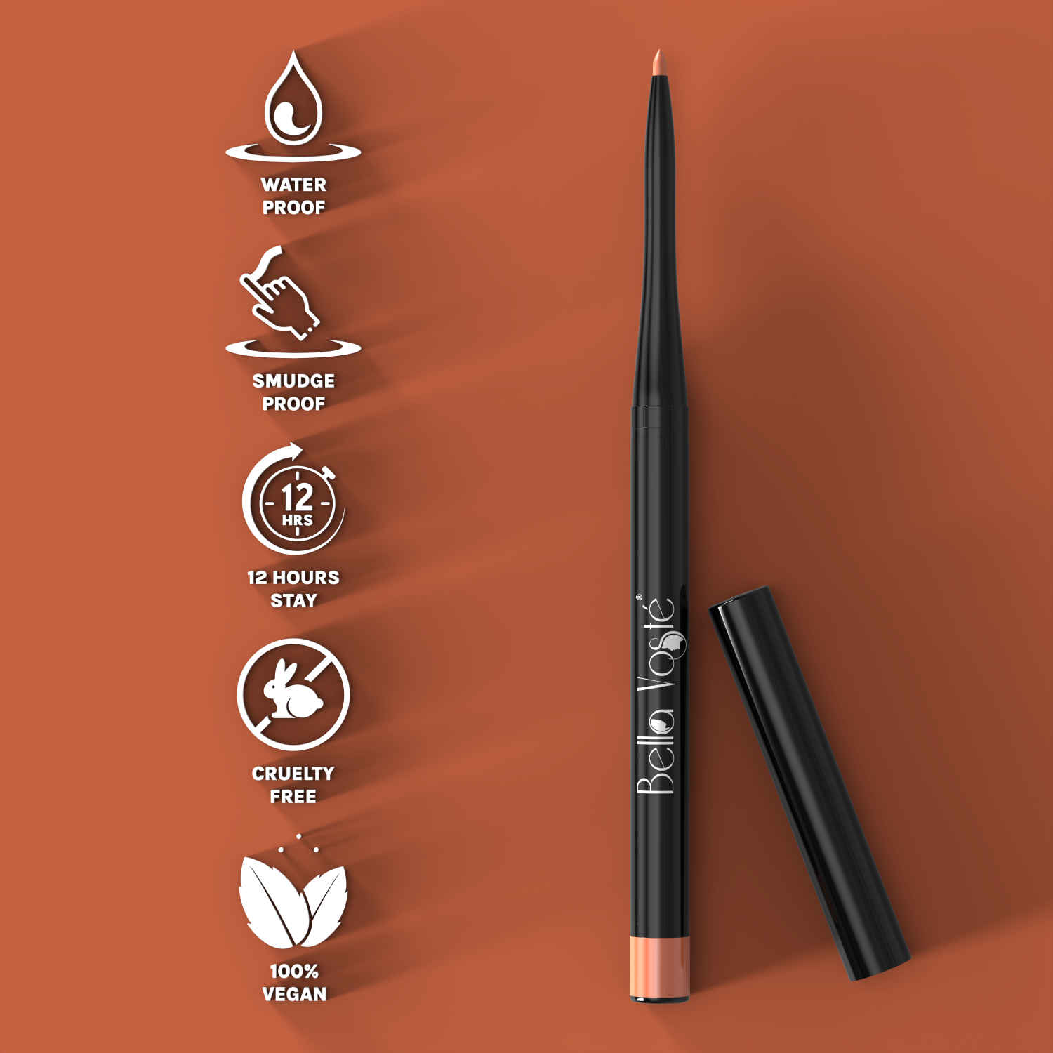 Buy Bella Voste Intense Eyeliner Kajal, Copper Queen (0.25 gm) - Purplle