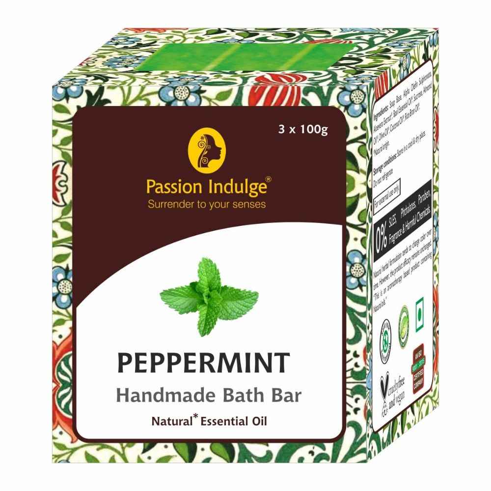Buy Passion Indulge PAPPERMINT Handmade Bath Bar Soap - 100GM Each ( PACK OF 3 ) - Purplle