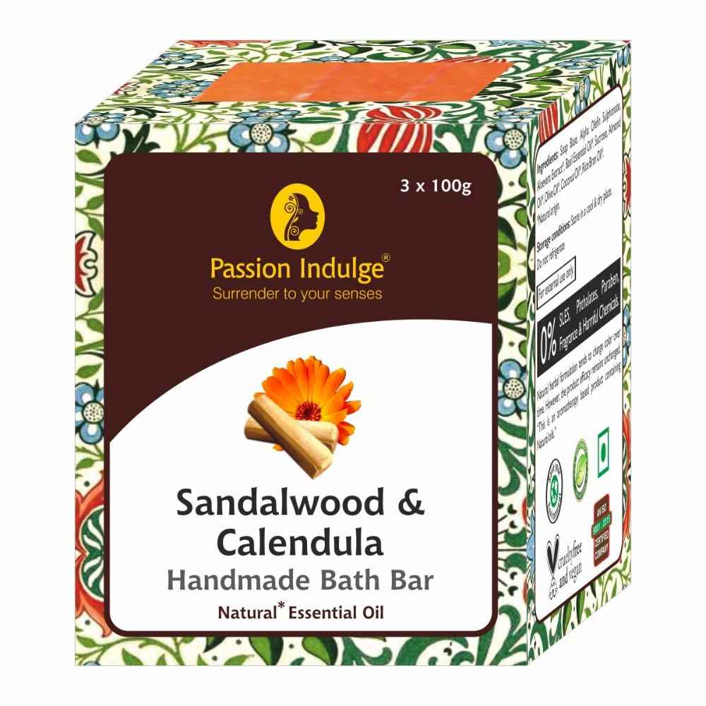 Buy Passion Indulge SANDALWOOD Handmade Bath Bar Soap - 100GM Each ( PACK OF 3 ) - Purplle