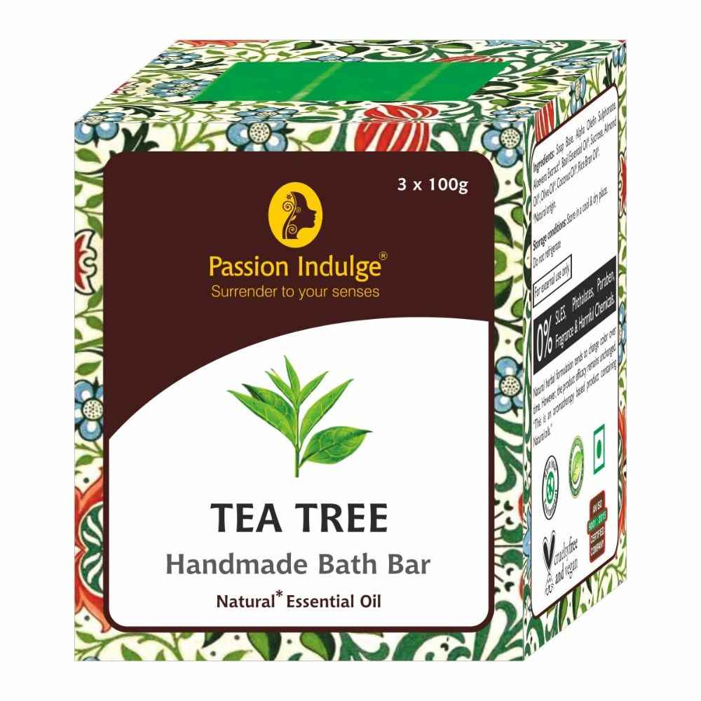 Buy Passion Indulge TEA TREE Handmade Bath Bar Soap - 100GM Each ( PACK OF 3 ) - Purplle