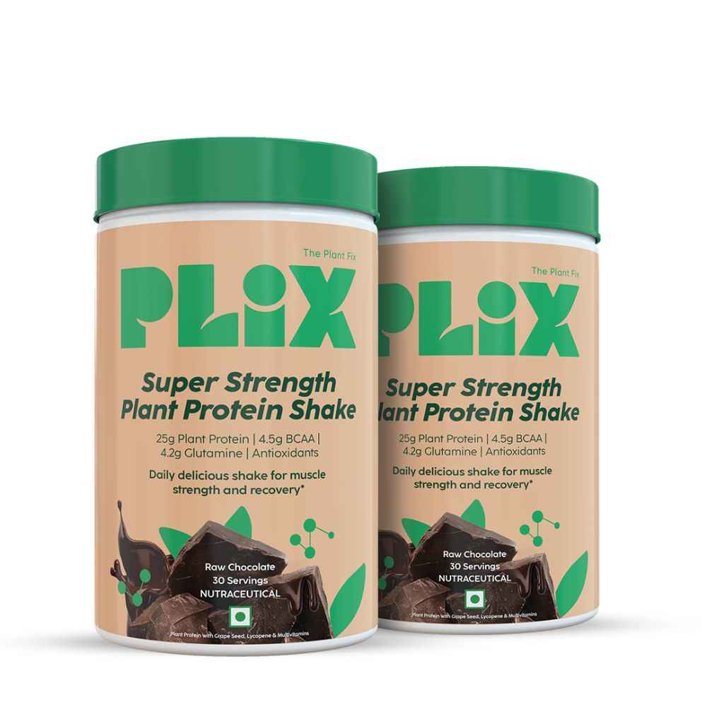 Buy PLIX Strength Post Workout Plant Protein Powder | 2KG Pack Of 1 | Chocolate Flavour | Muscle Growth | Faster Recovery - Purplle