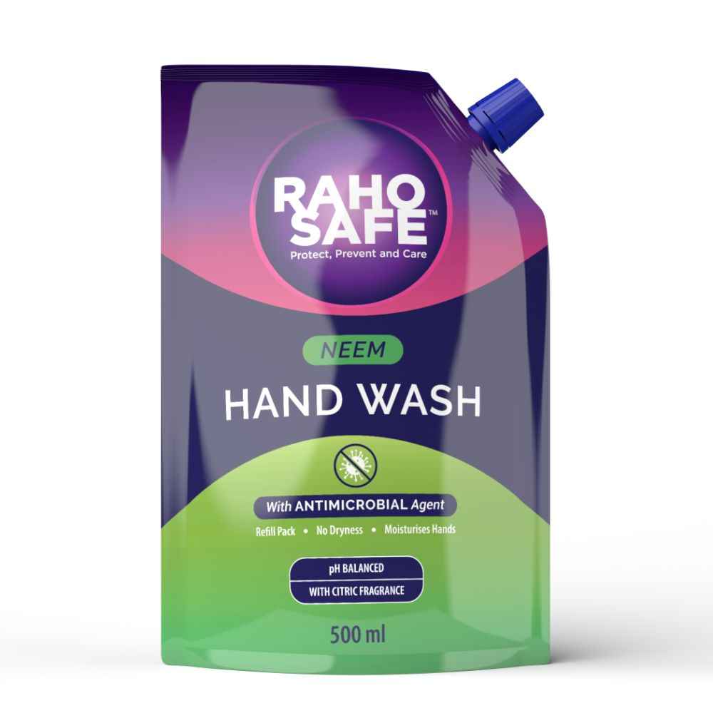 Buy Raho Safe Neem Hand Wash (500 ml) Refill Pack - Purplle