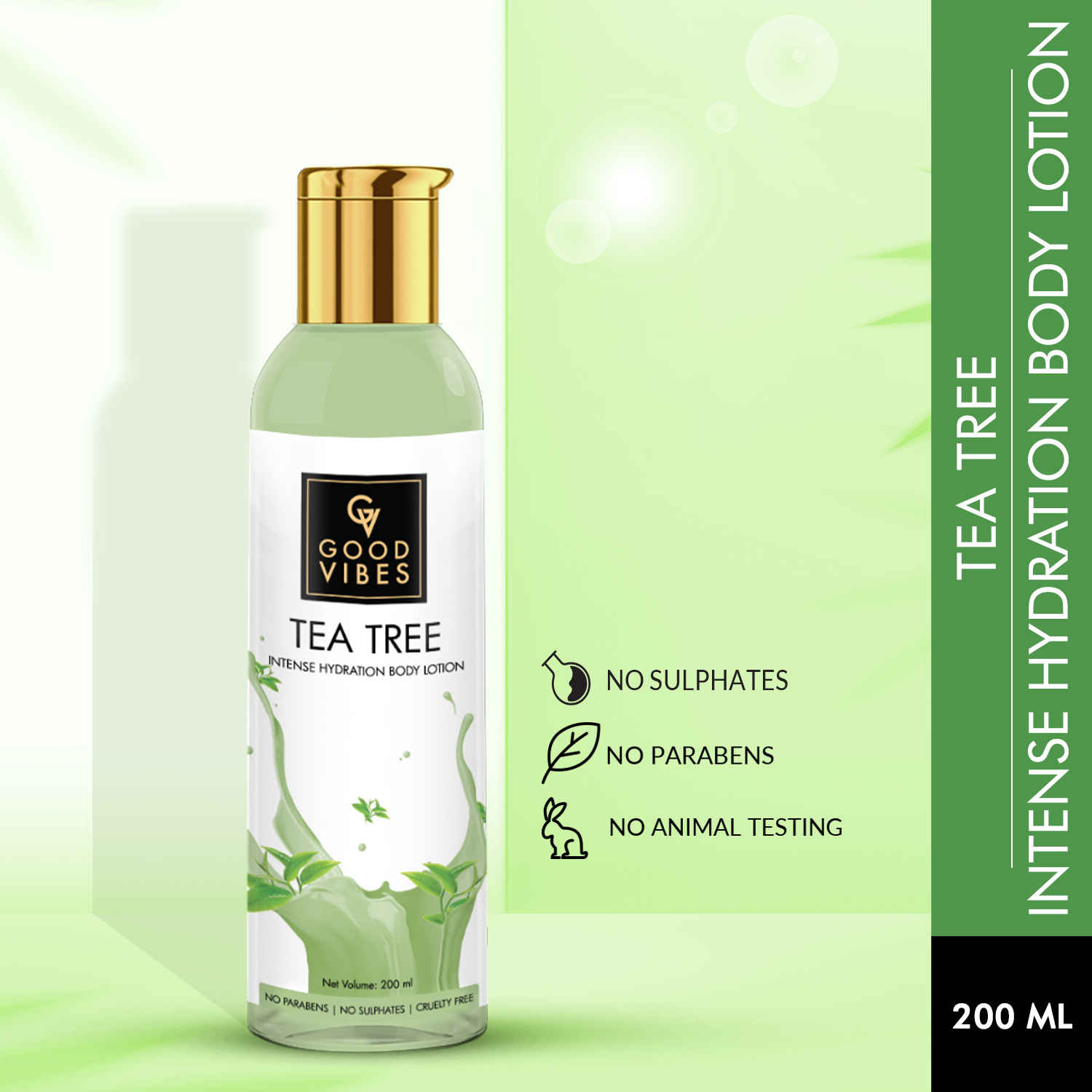 Buy Good Vibes Intense Hydration Body Lotion - Tea Tree (200 ml) - Purplle