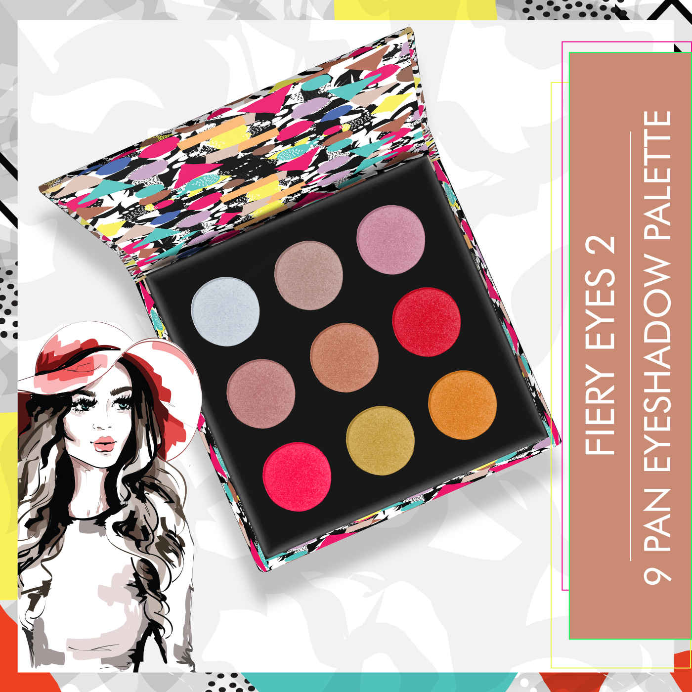 Buy Stay Quirky Sexy Eye Eyeshadow Palette|Long Lasting|Shimmer|Paraben & Sulphate Free|Blendable|Intense Pigment|Lightweight - 9 Pan Fiery Eyes 2 - Purplle