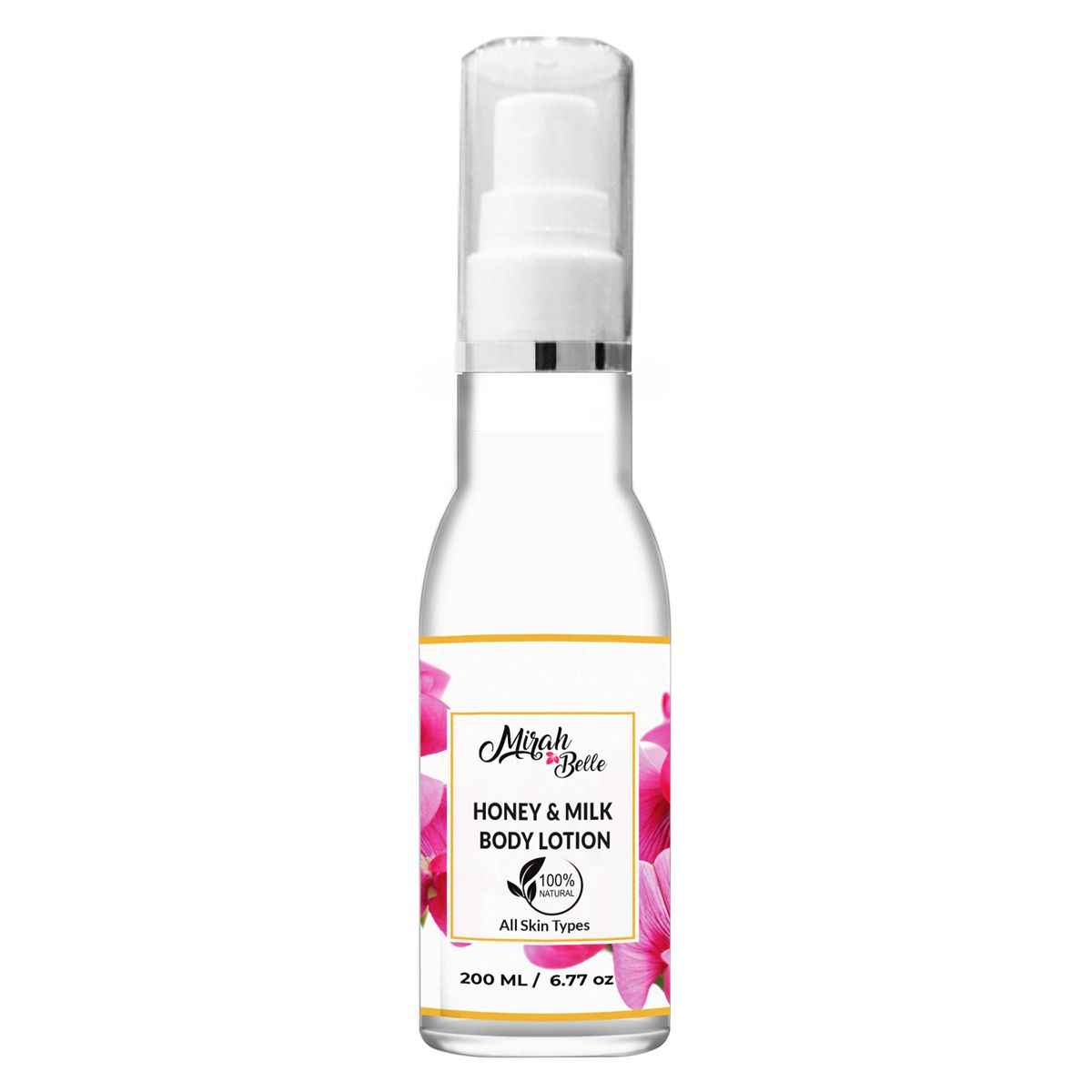 Buy Mirah Belle Honey, Milk Body Lotion Organic, Natural, Vegan, Paraben Free 200 ml - Purplle