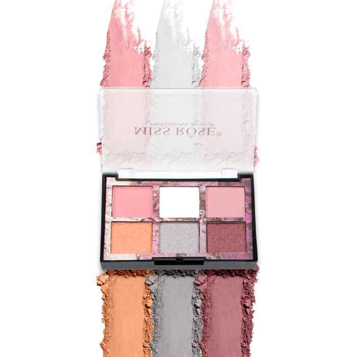 Buy MISS ROSE 6 Color Matte & Shimmer Mini Eyeshadow Palette 7001-003Z 02 - Purplle