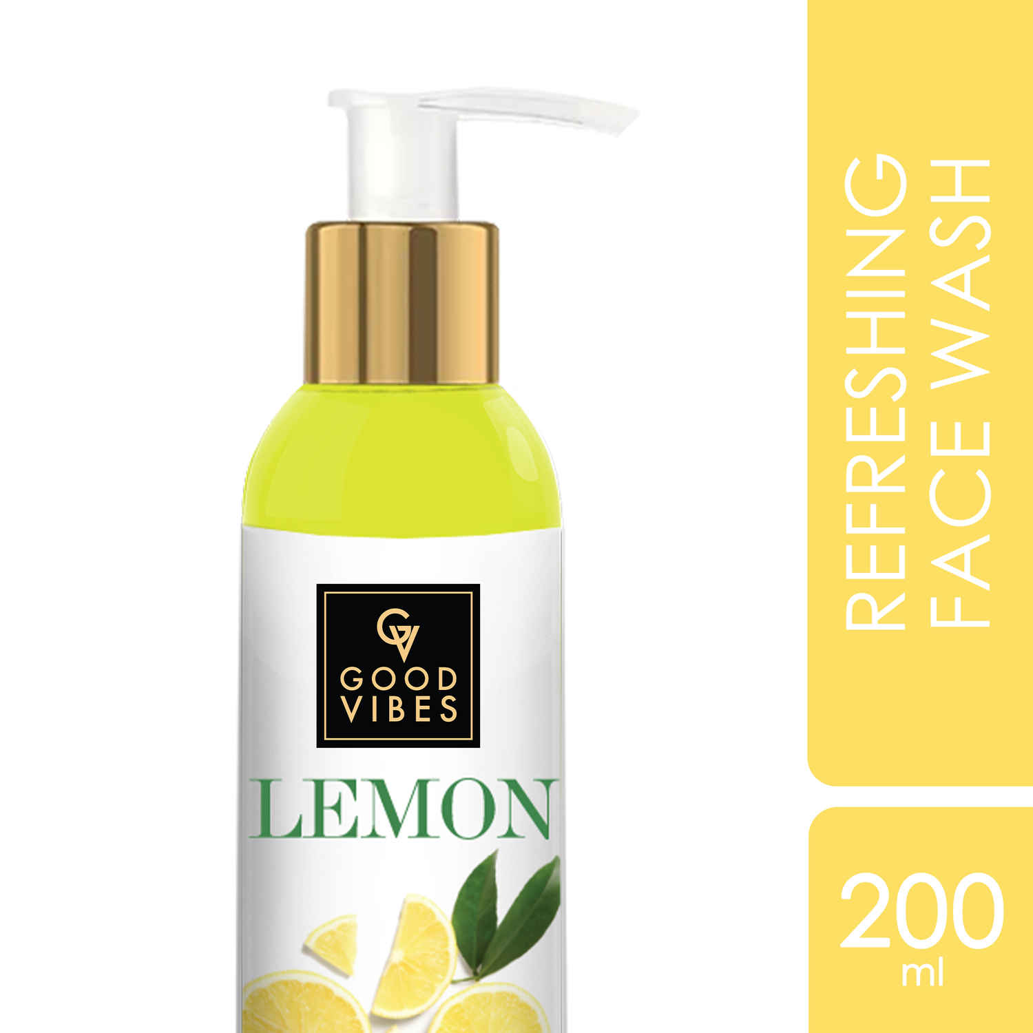 Buy Good Vibes Lemon Refreshing Face Wash (200 ml) - Purplle